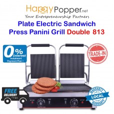 Press Griddle Sanwich Grill Panini Machine Double 813